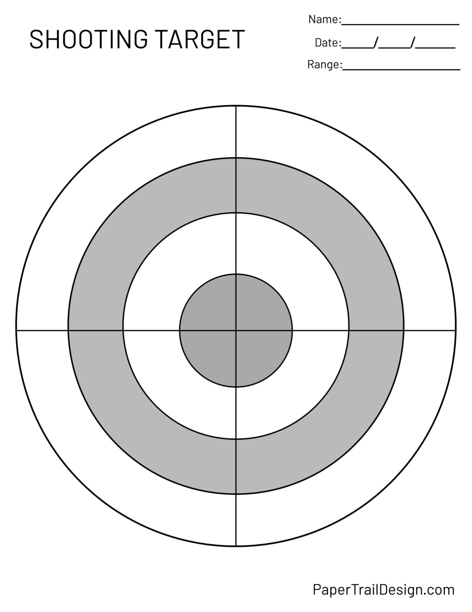 Free Printable Shooting Targets Paper Trail Design Worksheets 