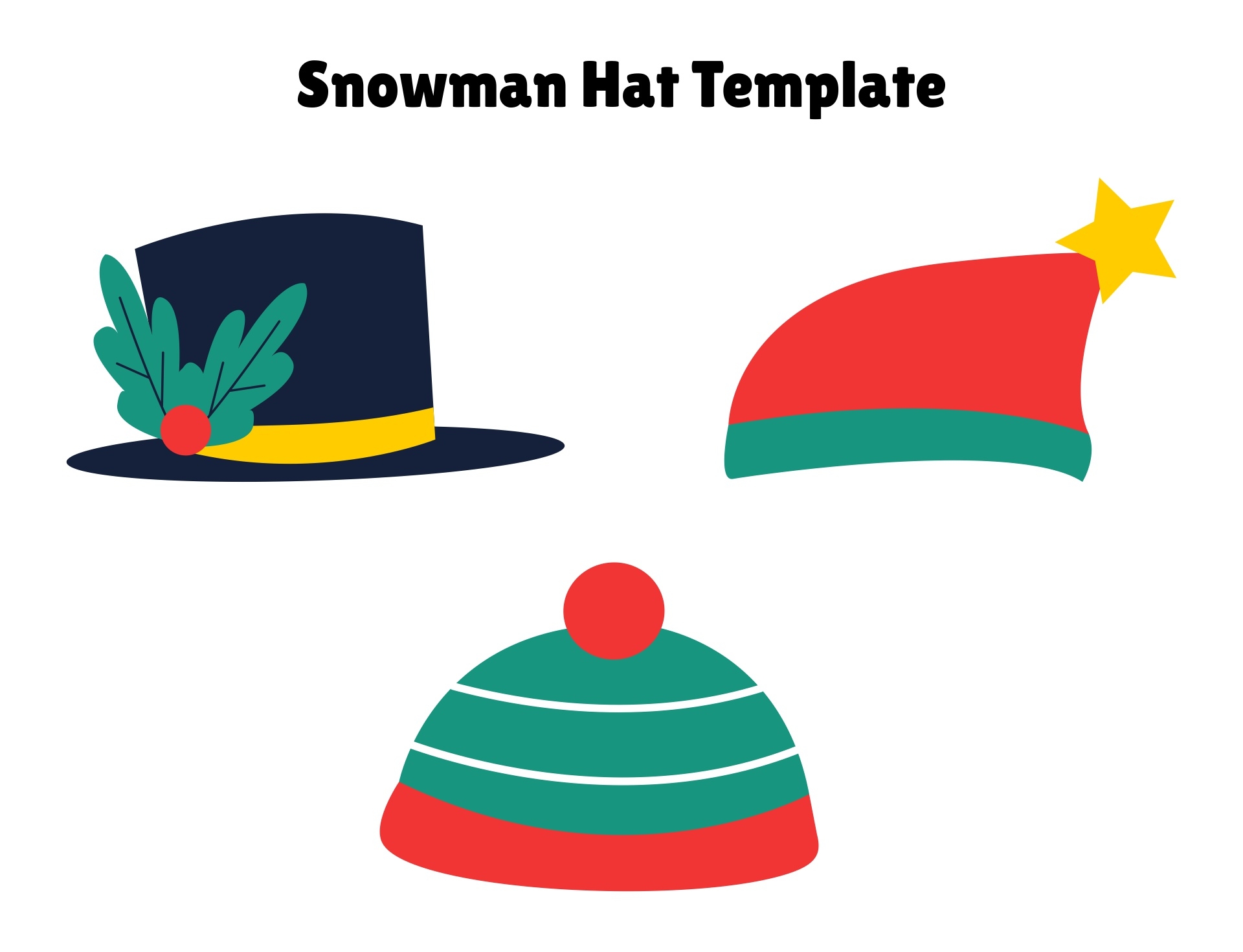 Free Printable Snowman Hat Template