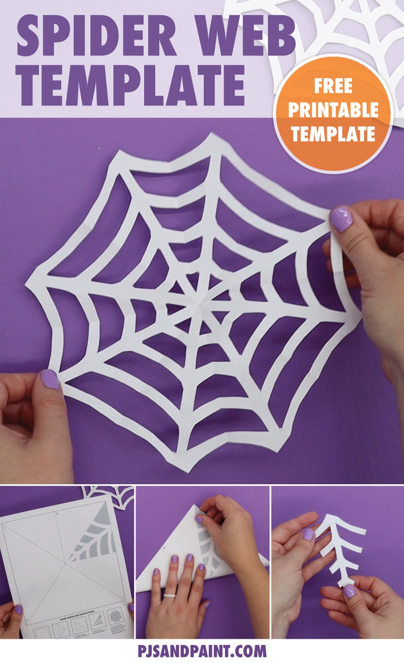 Free Printable Spider Web Template Halloween Craft Pjs And Paint