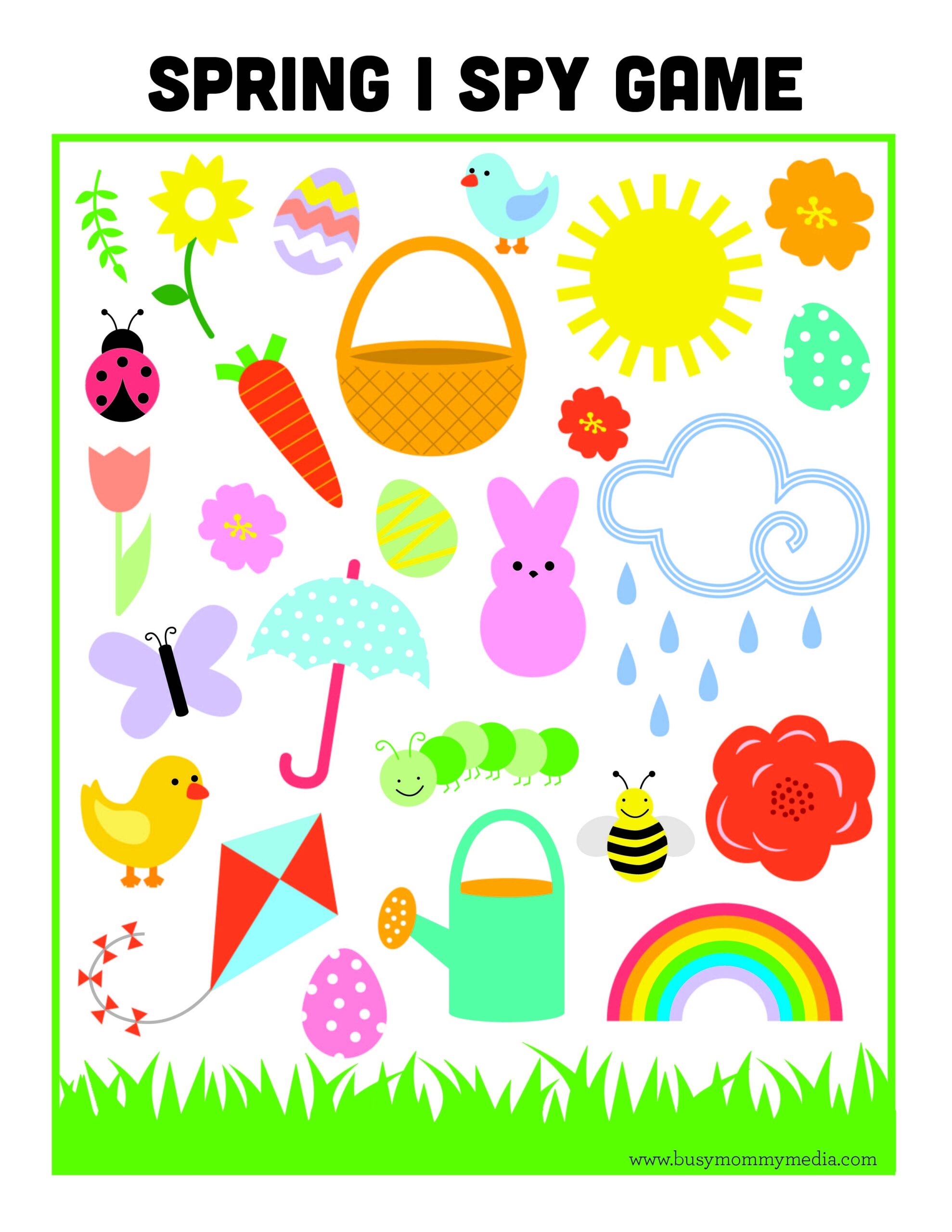 Free Printable Spring I Spy Game