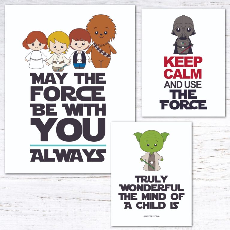 Free Printable Star Wars Themed Wall Art Krafty Planner