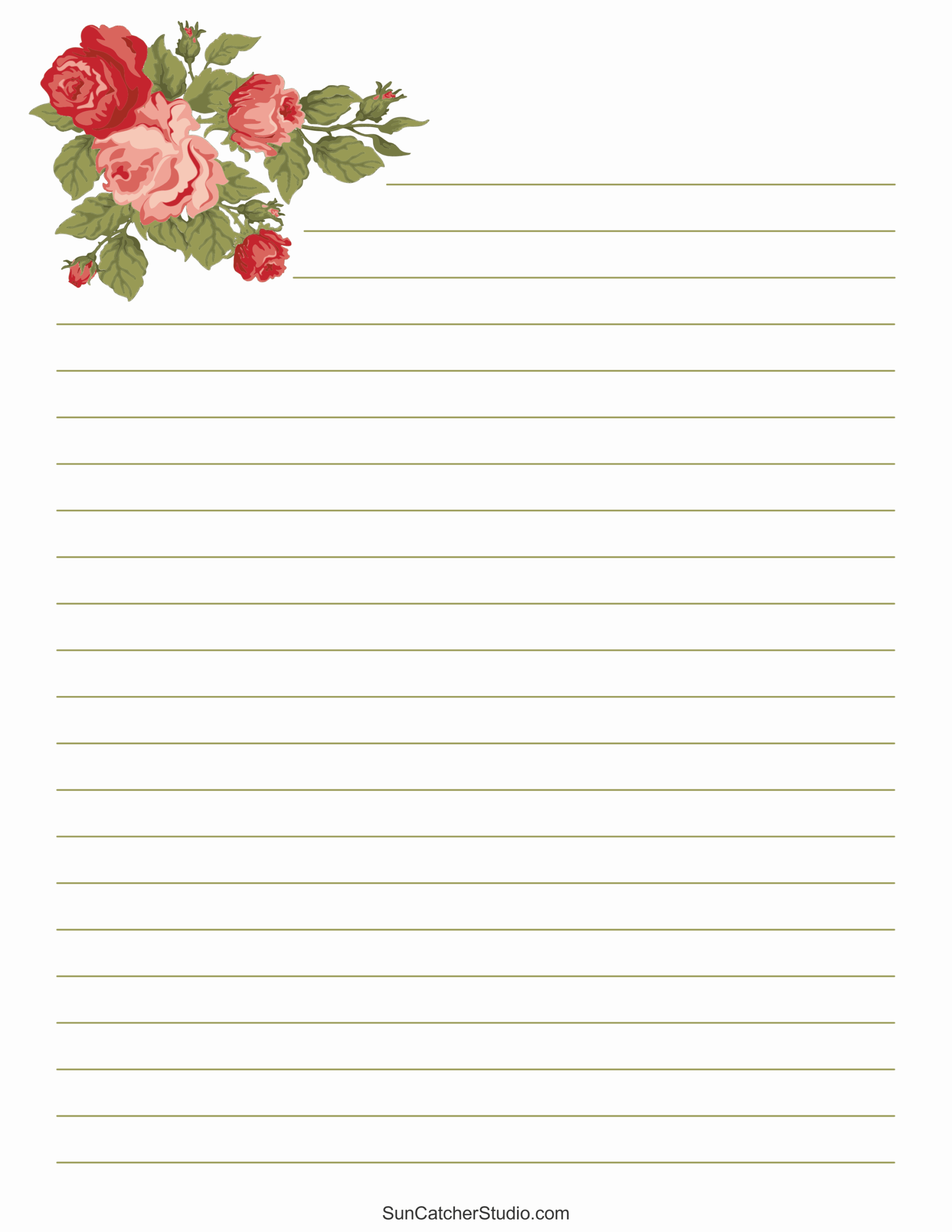 Free Printable Stationery And Lined Letter Writing Paper DIY Worksheets Library