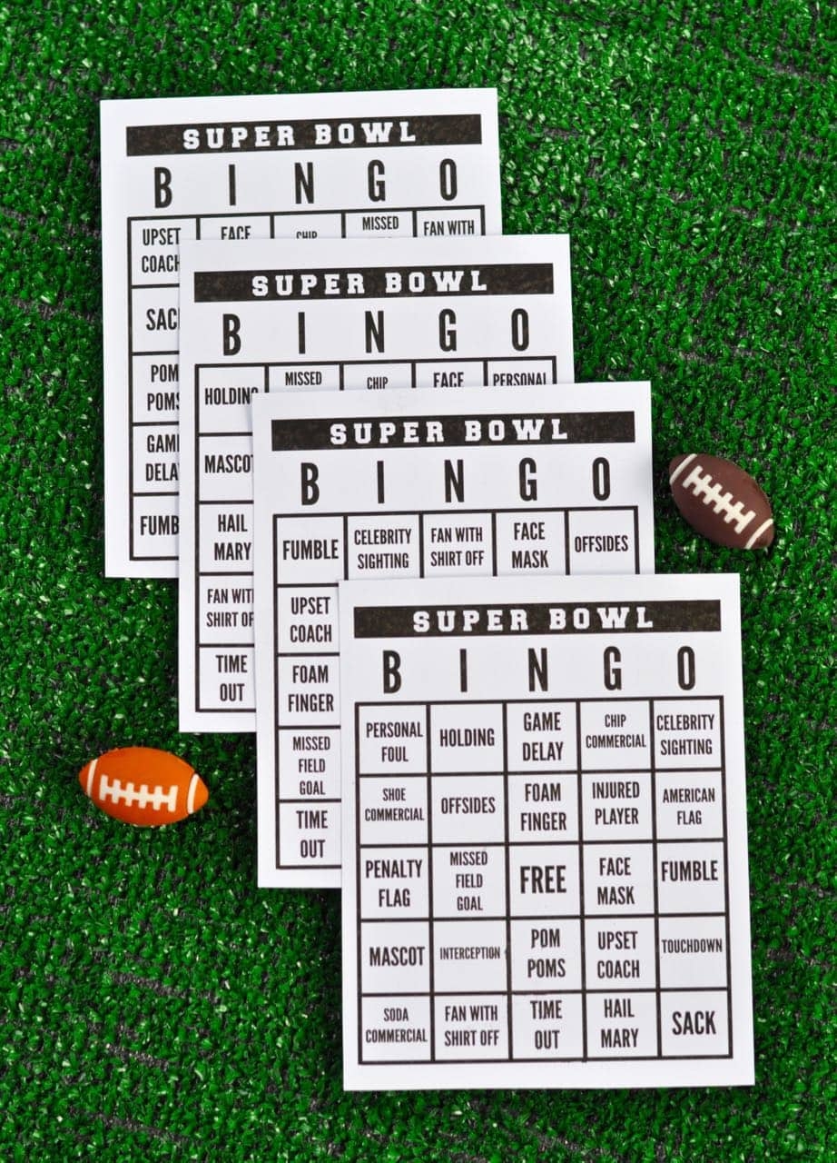 FREE Printable Super Bowl Bingo Make Life Lovely