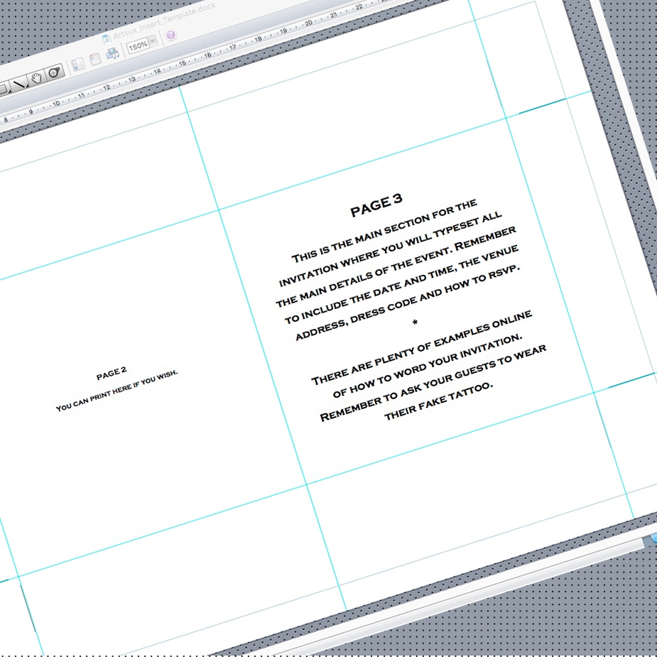 Free Printable Template To Create Your Own Invitations And Inserts 