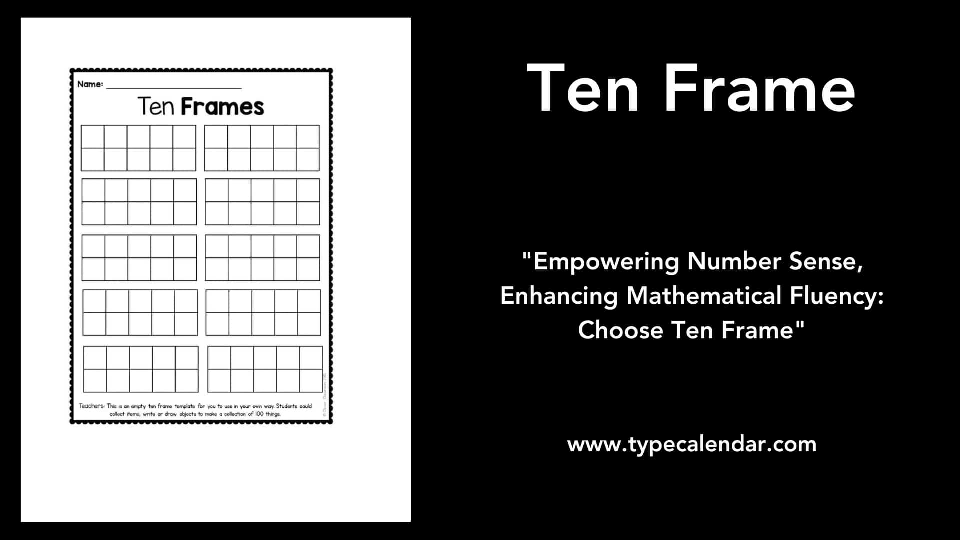 Free Printable Ten Frame Templates PDF Blank Double