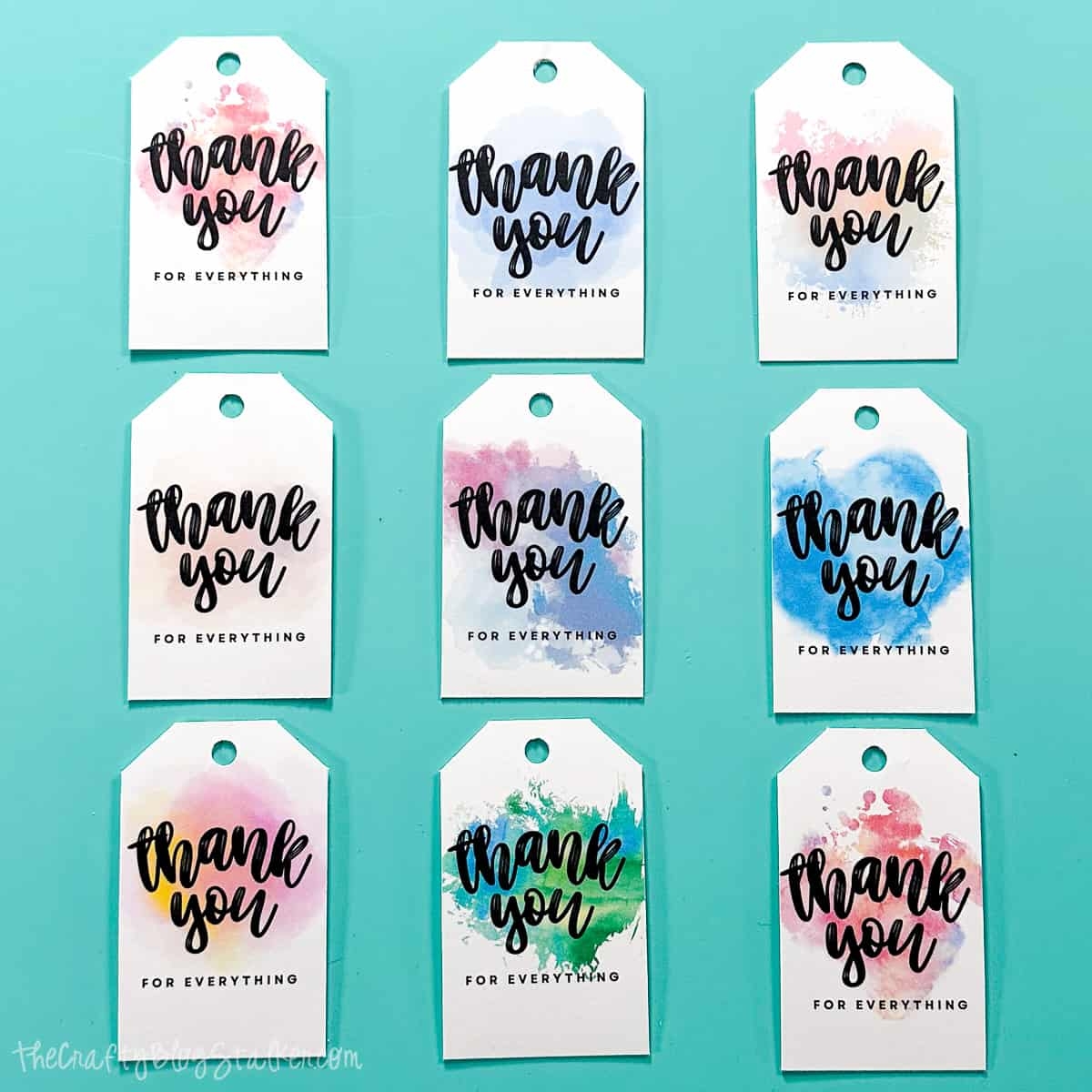 Free Printable Thank You Tags The Crafty Blog Stalker