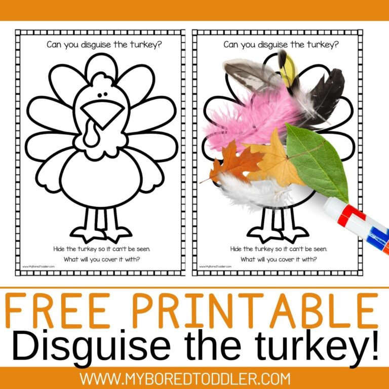 FREE PRINTABLE THANKSGIVING DISGUISE THE TURKEY My Bored Toddler