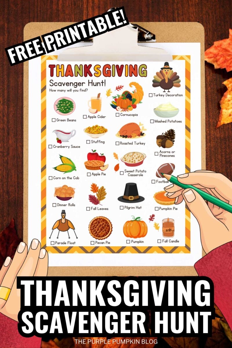 Thanksgiving Scavenger Hunt Free Printable
