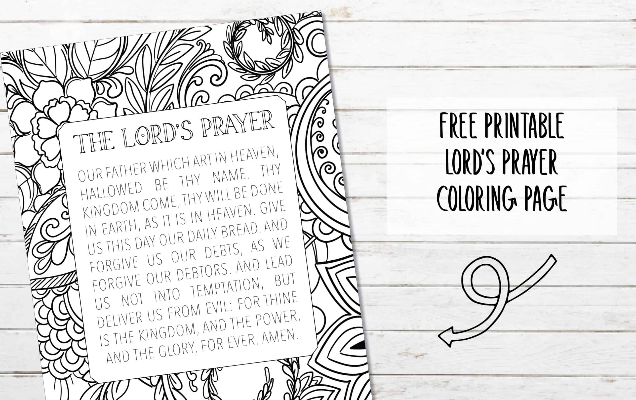 FREE Printable The Lord s Prayer Coloring Page My Printable Faith