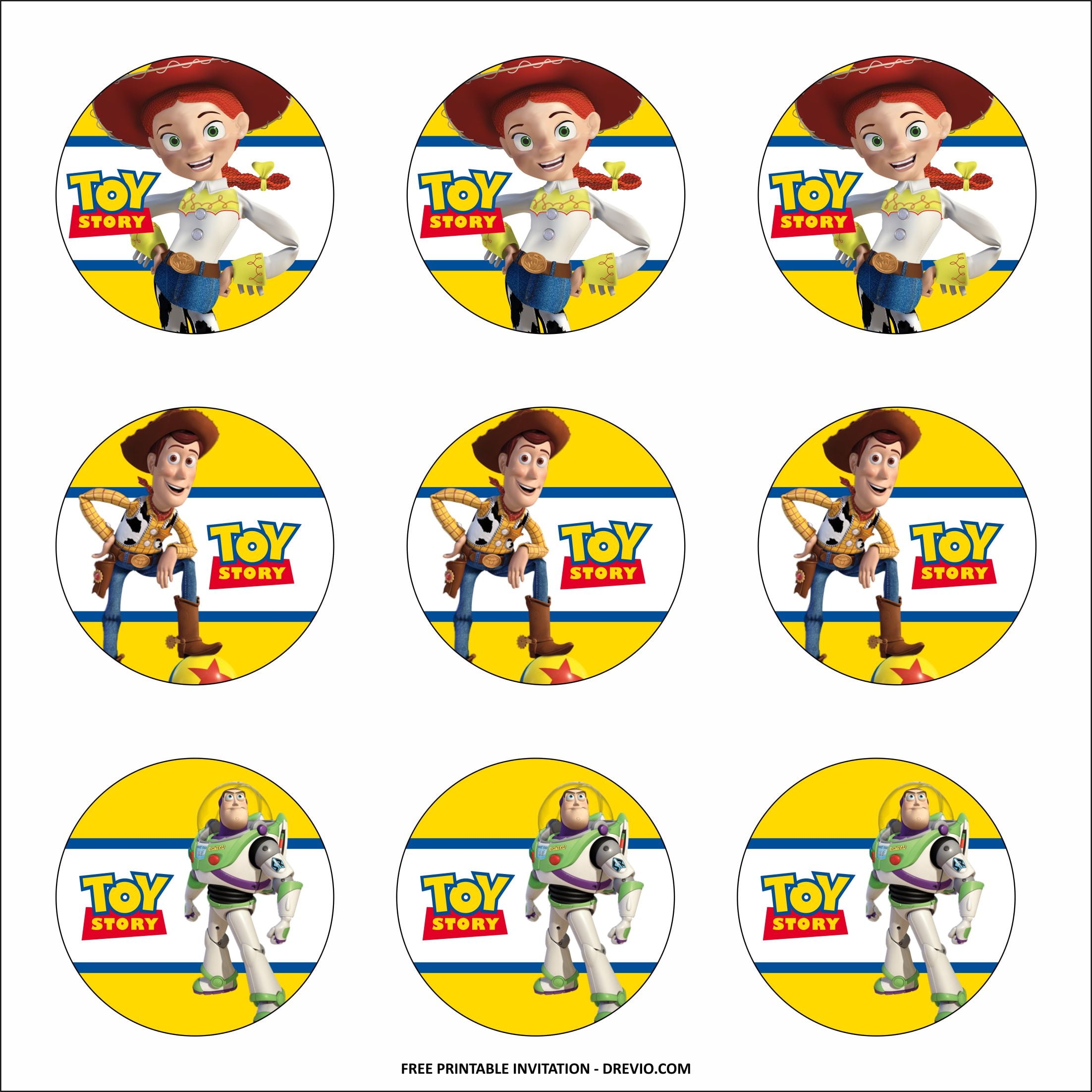 FREE PRINTABLE Toy Story Birthday Party Kits Template