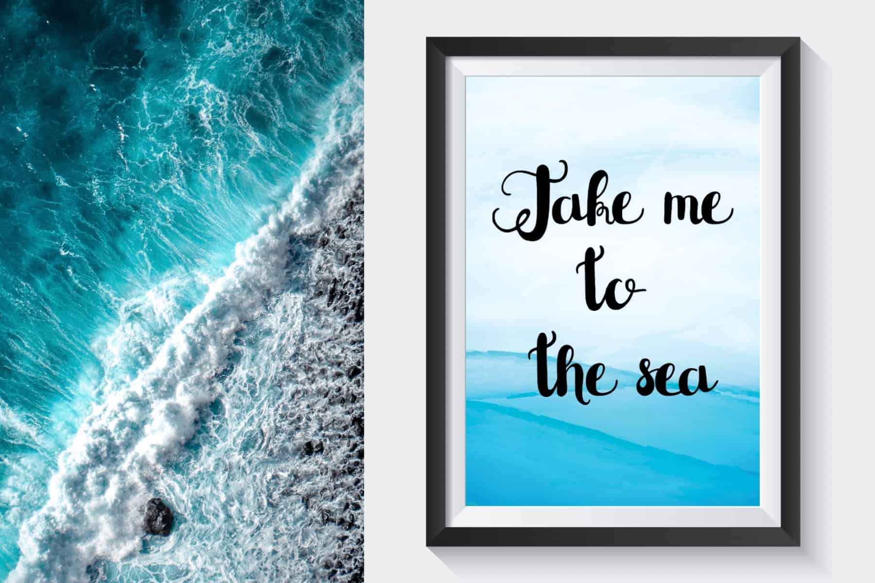 Free Printable Travel Wall Art Take Me To The Sea Beach Inspired