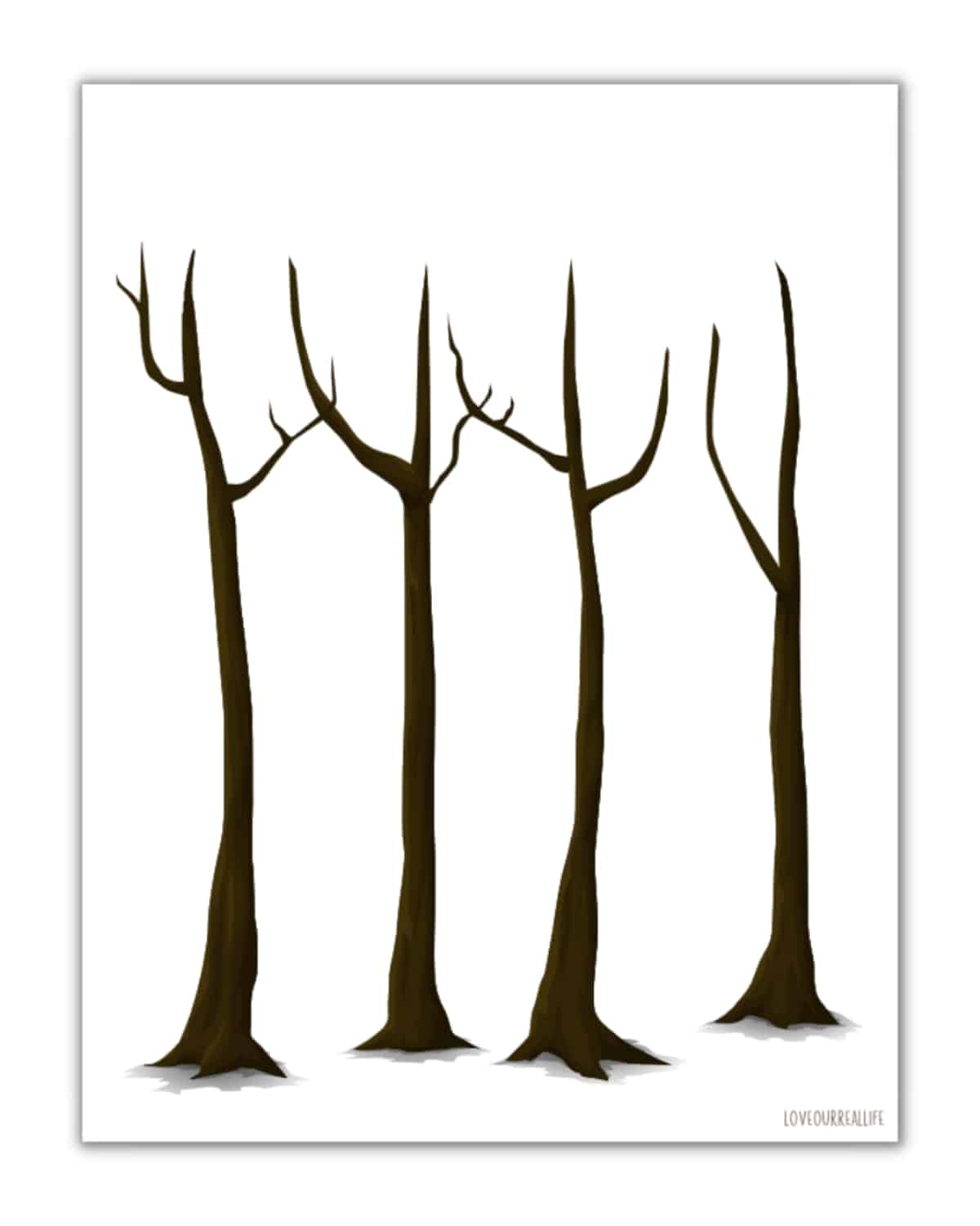 Free Printable Tree Without Leaves