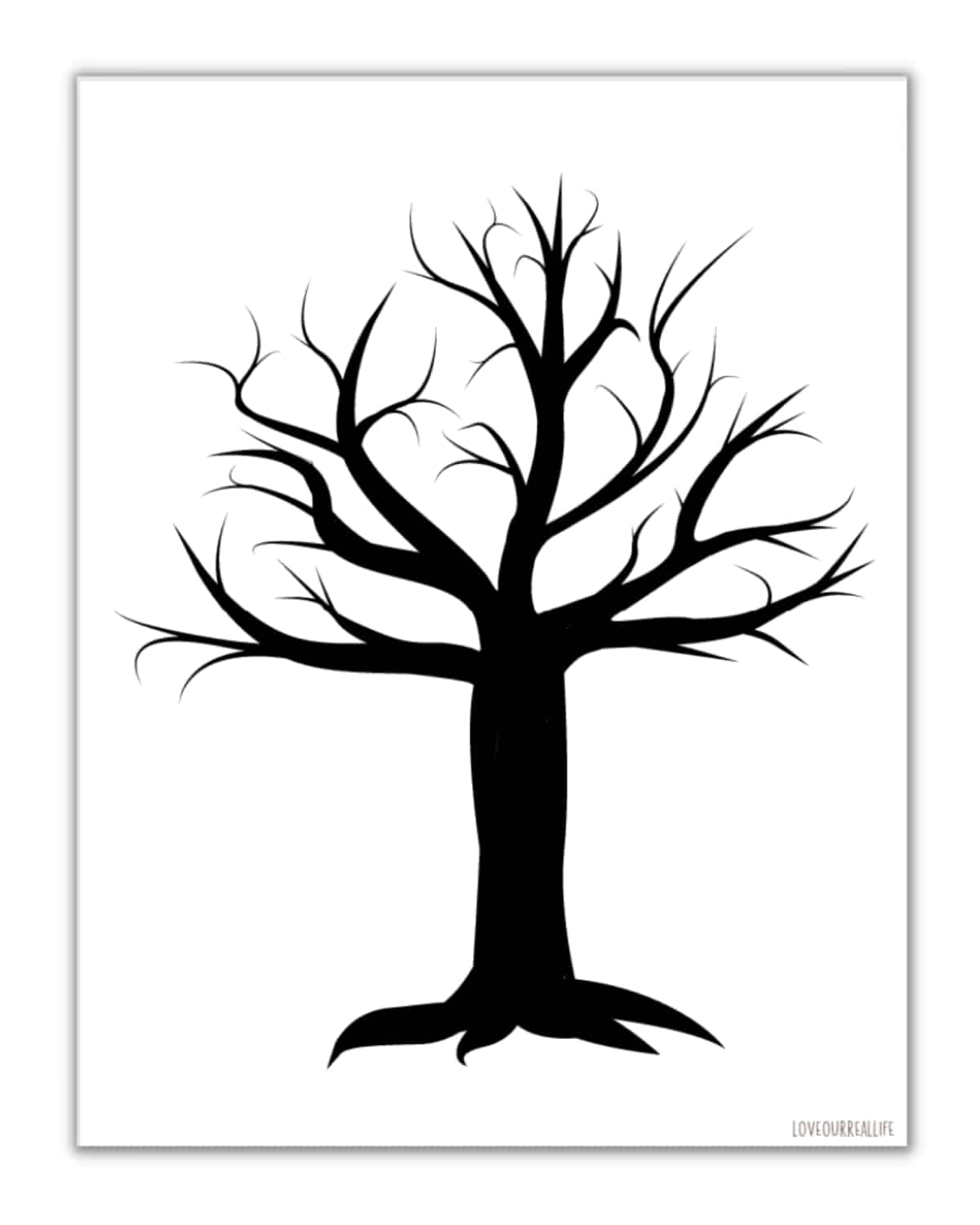 Large Printable Tree Template Free