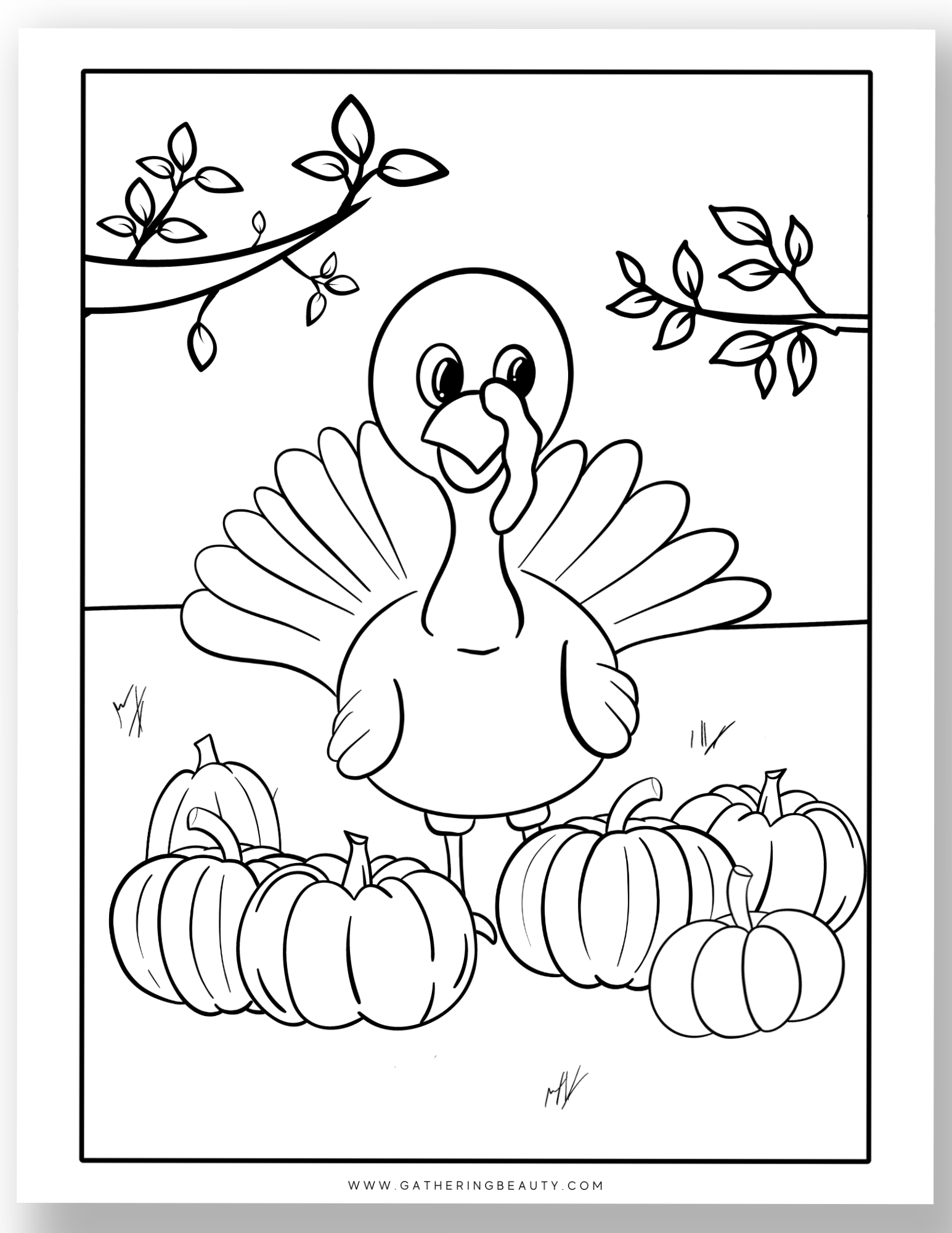 Free Printable Turkey Coloring Page