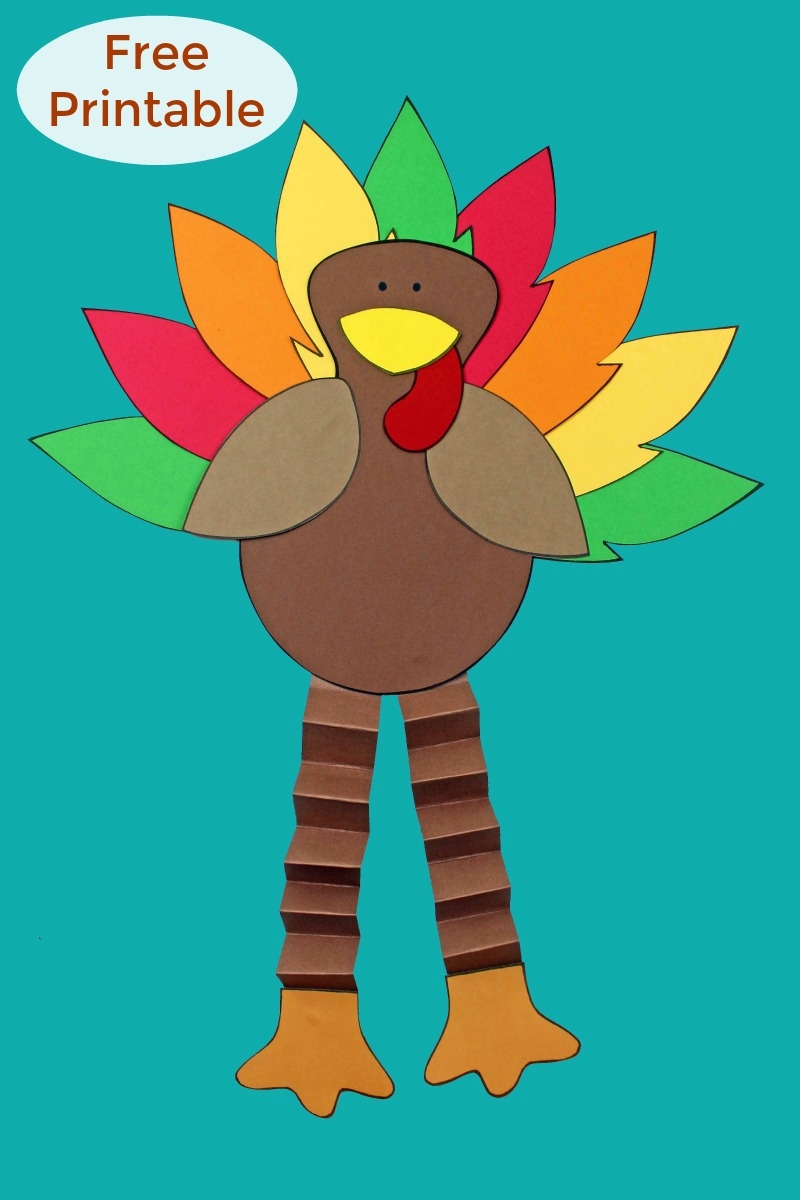 Free Printable Turkey Craft For Thanksgiving Mama Likes This