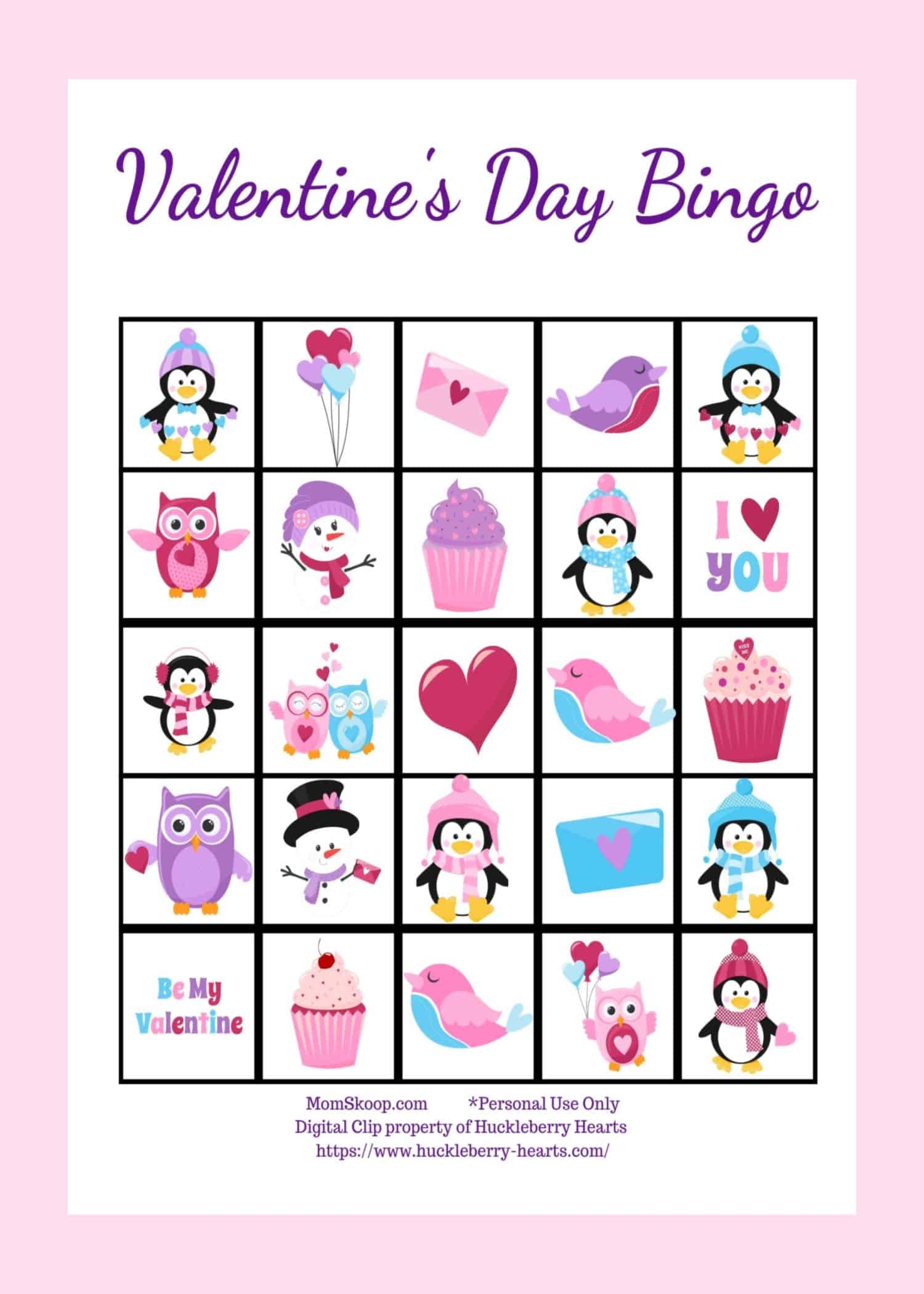 Free Printable Valentine Bingo Cards