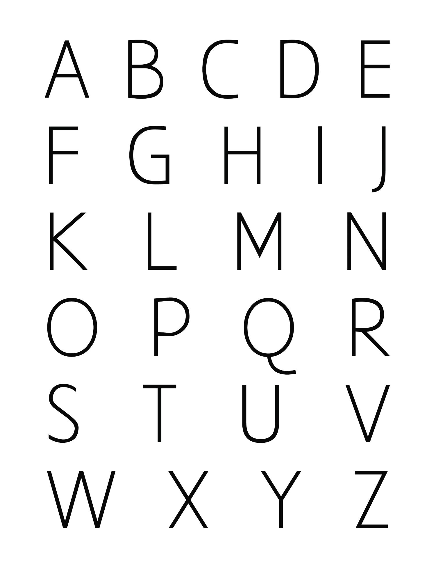 Free Printable Wall Art Black And White Alphabet Art Print 