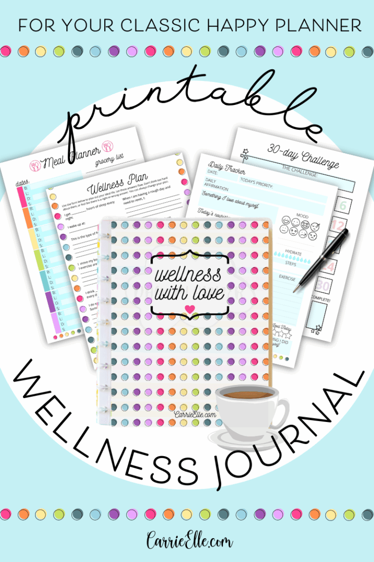Free Printable Wellness Planner Inserts For Classic Happy Planner 