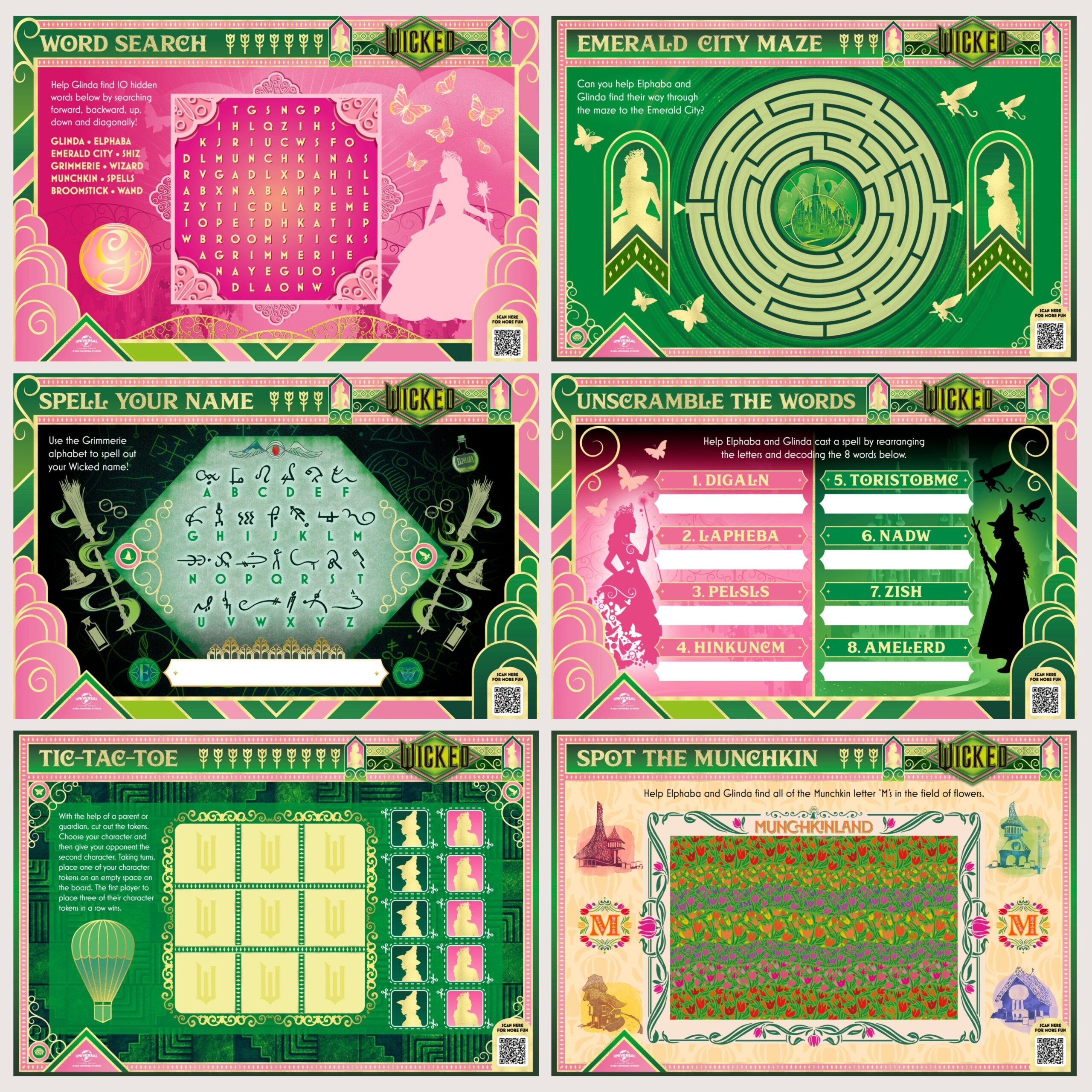 Free Printable Wicked Movie Activities For Kids Seeing Dandy Blog