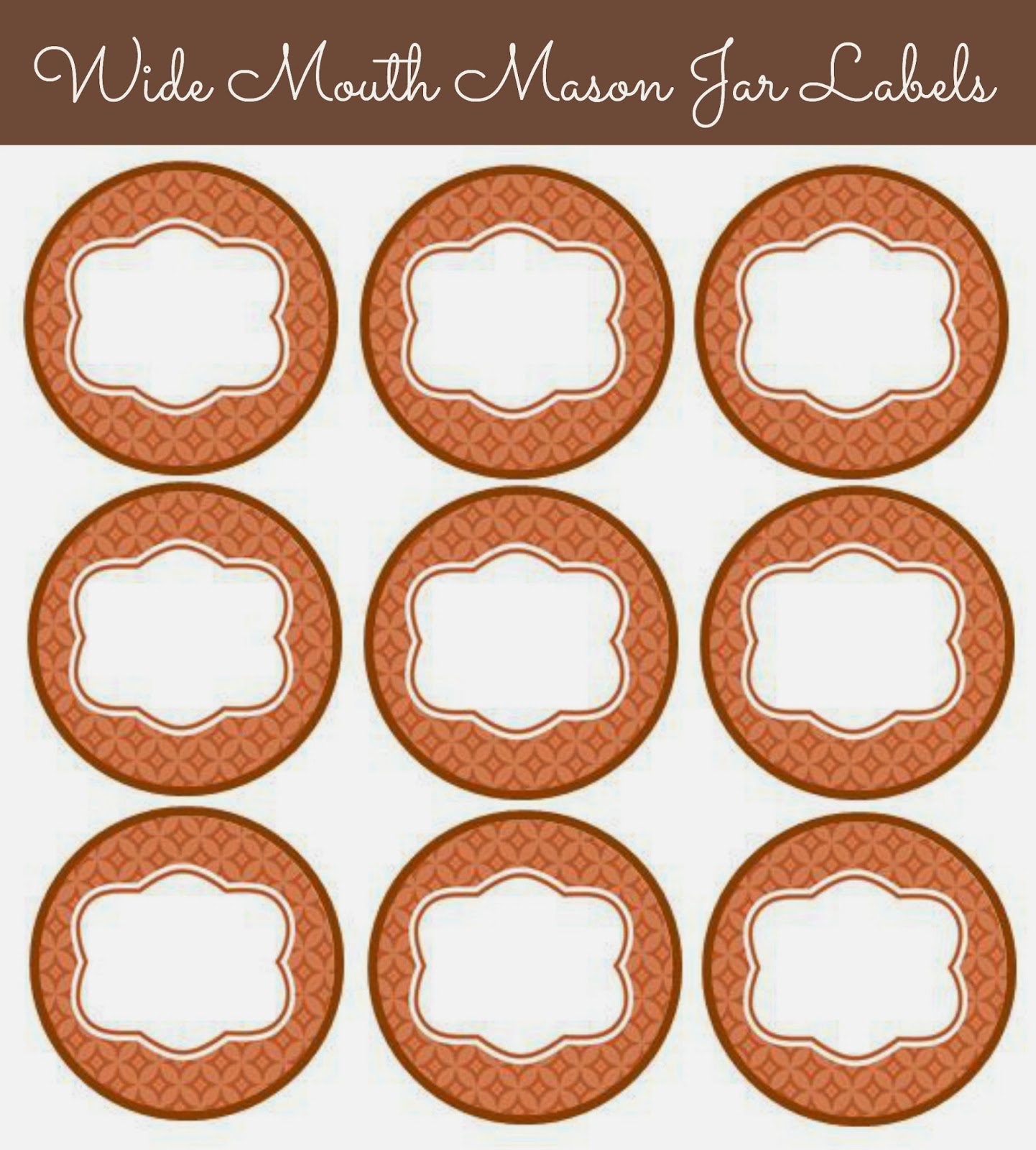 Free Printable Mason Jar Labels