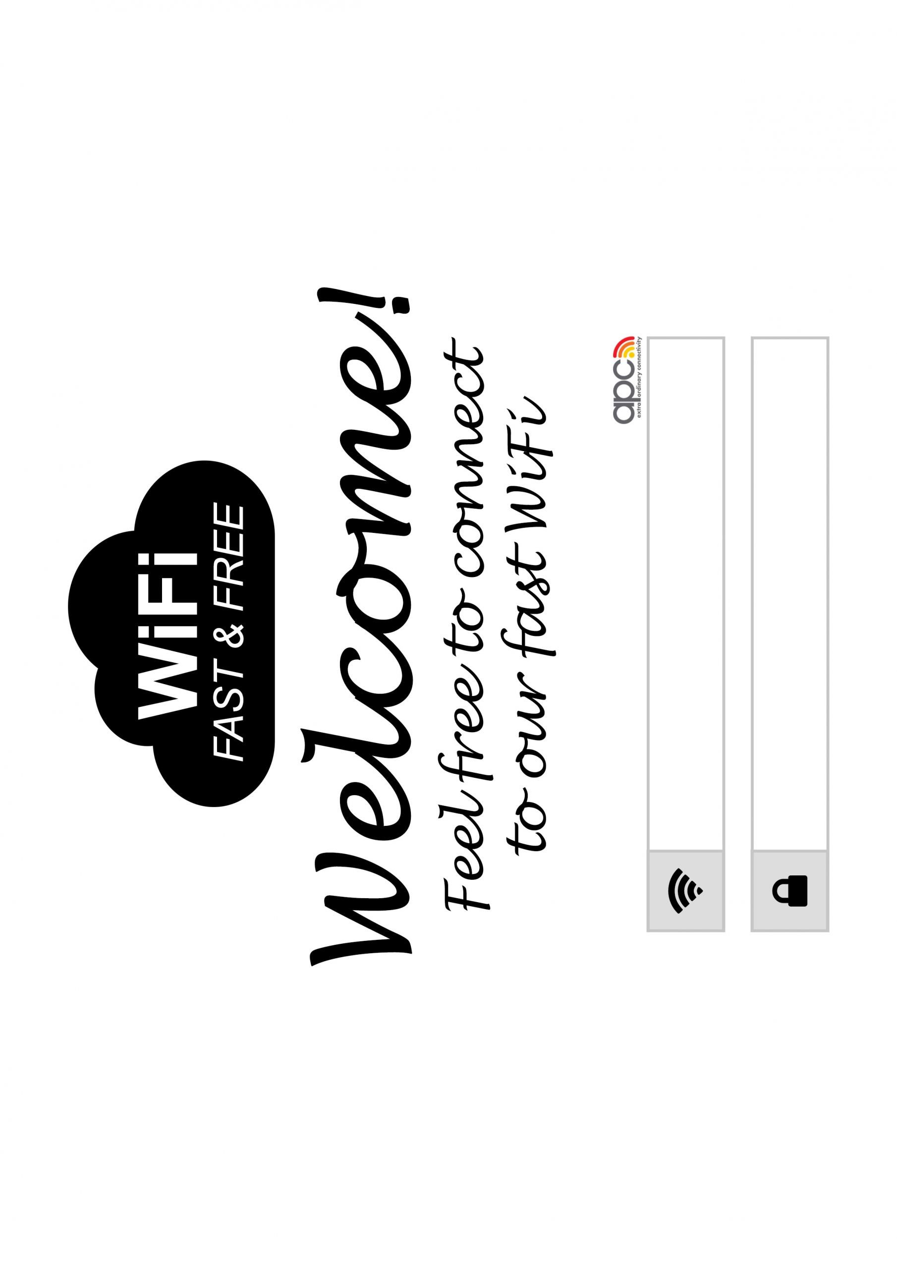 Free Printable WiFi Password Signs poster Template Downloads APC Solutions
