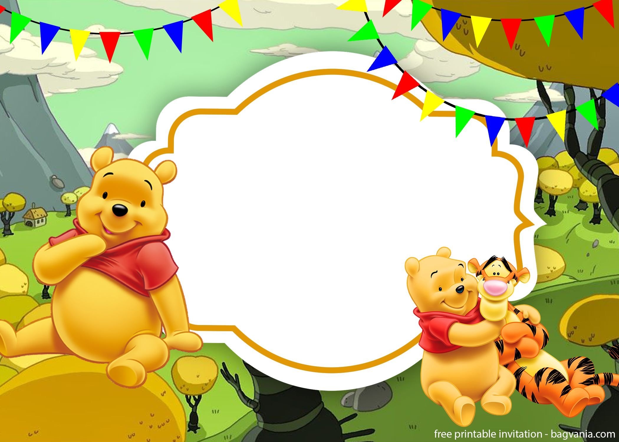 Free Printable Winnie The Pooh Invitation Template Worksheets Library