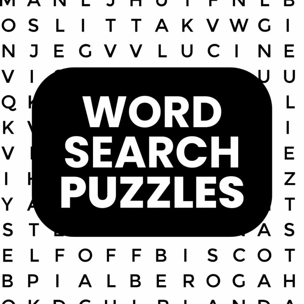 Free Printable Word Searches PDF Downloads 