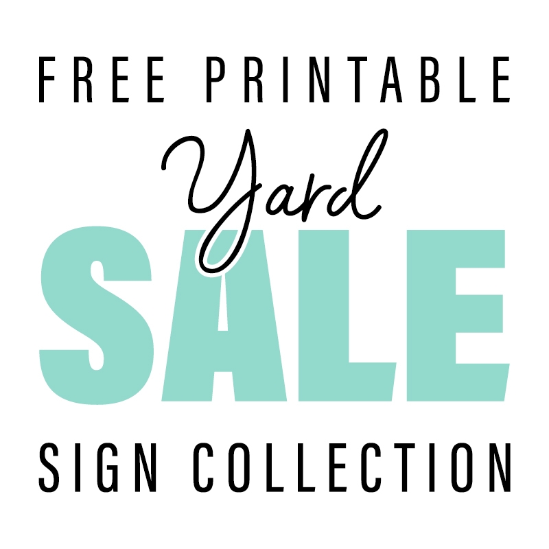 Free Printable Yard Sale Sign Collection The Cottage Market
