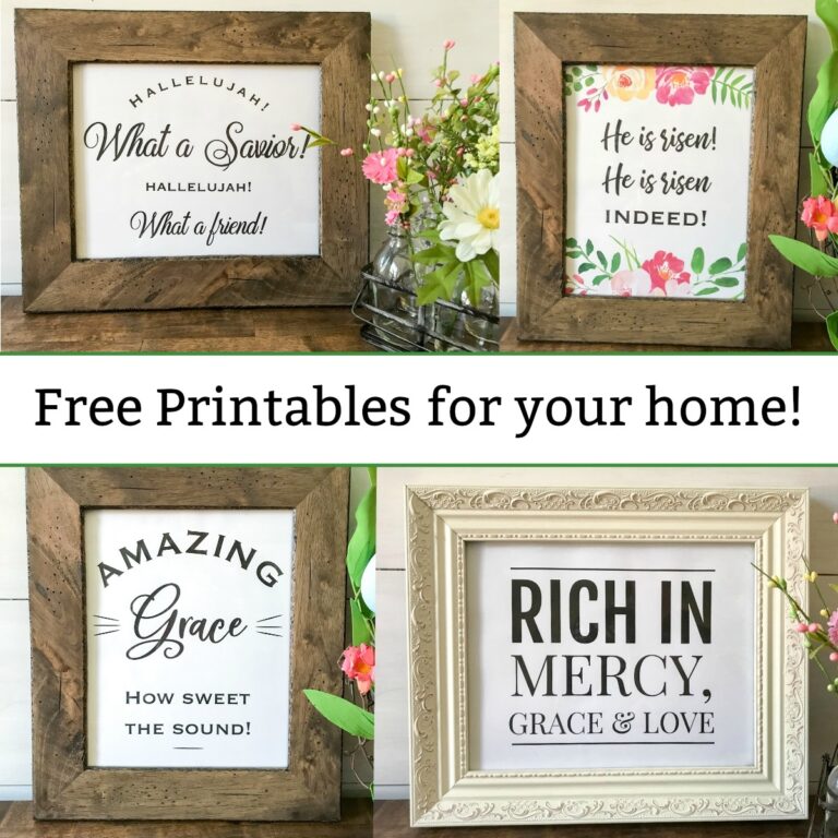 Free Printables Christian Wall Art Spring And Easter Decor 