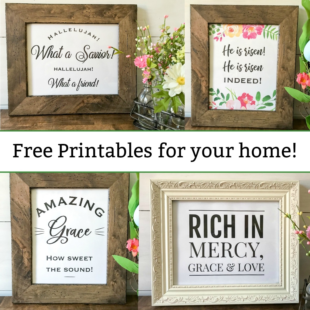 Free Printables Christian Wall Art Spring And Easter Decor 