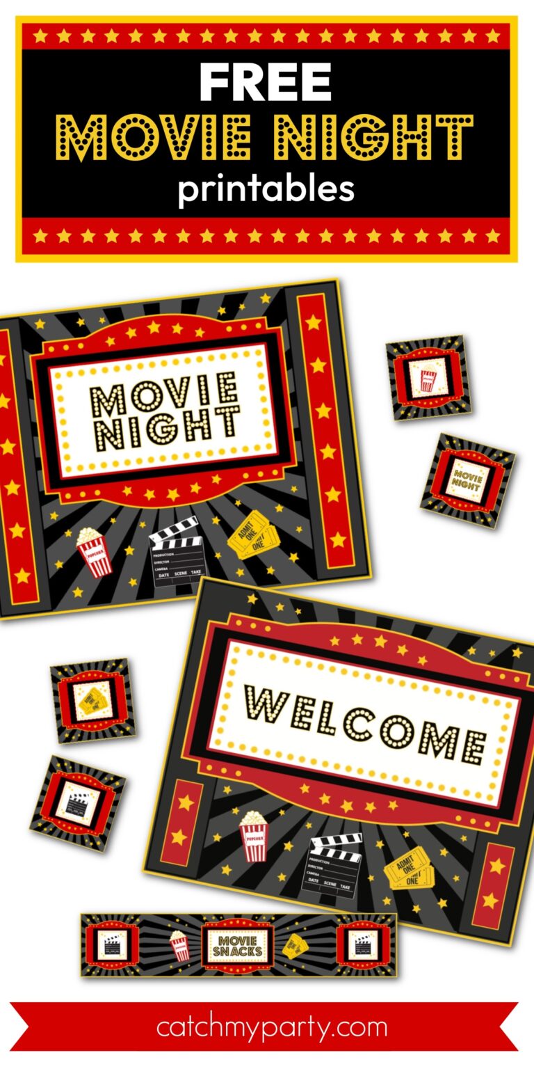 FREE Printables To Level Up Your Movie Night Catch My Party