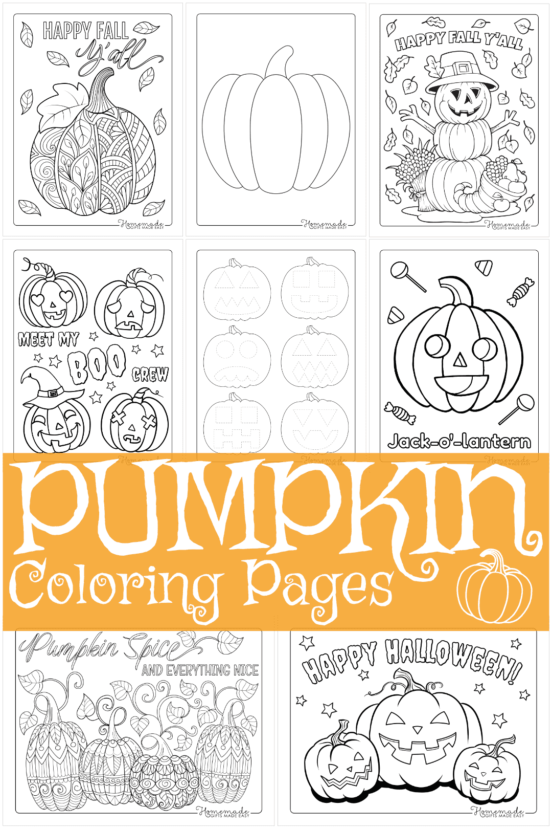 Free Pumpkin Coloring Printables