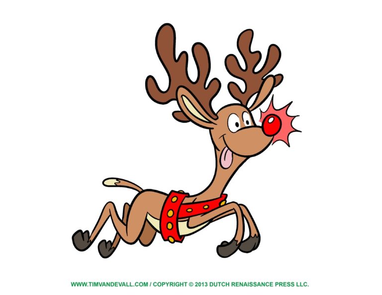 Free Reindeer Clipart Template U0026 Coloring Pages For Kids