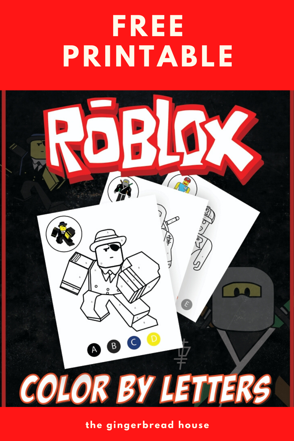 Free Roblox Colouring Sheets For Kids The gingerbread house co uk