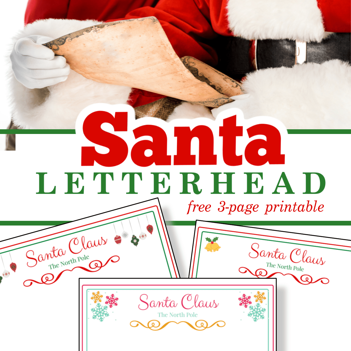 Free Santa Letterhead Printables Organized 31