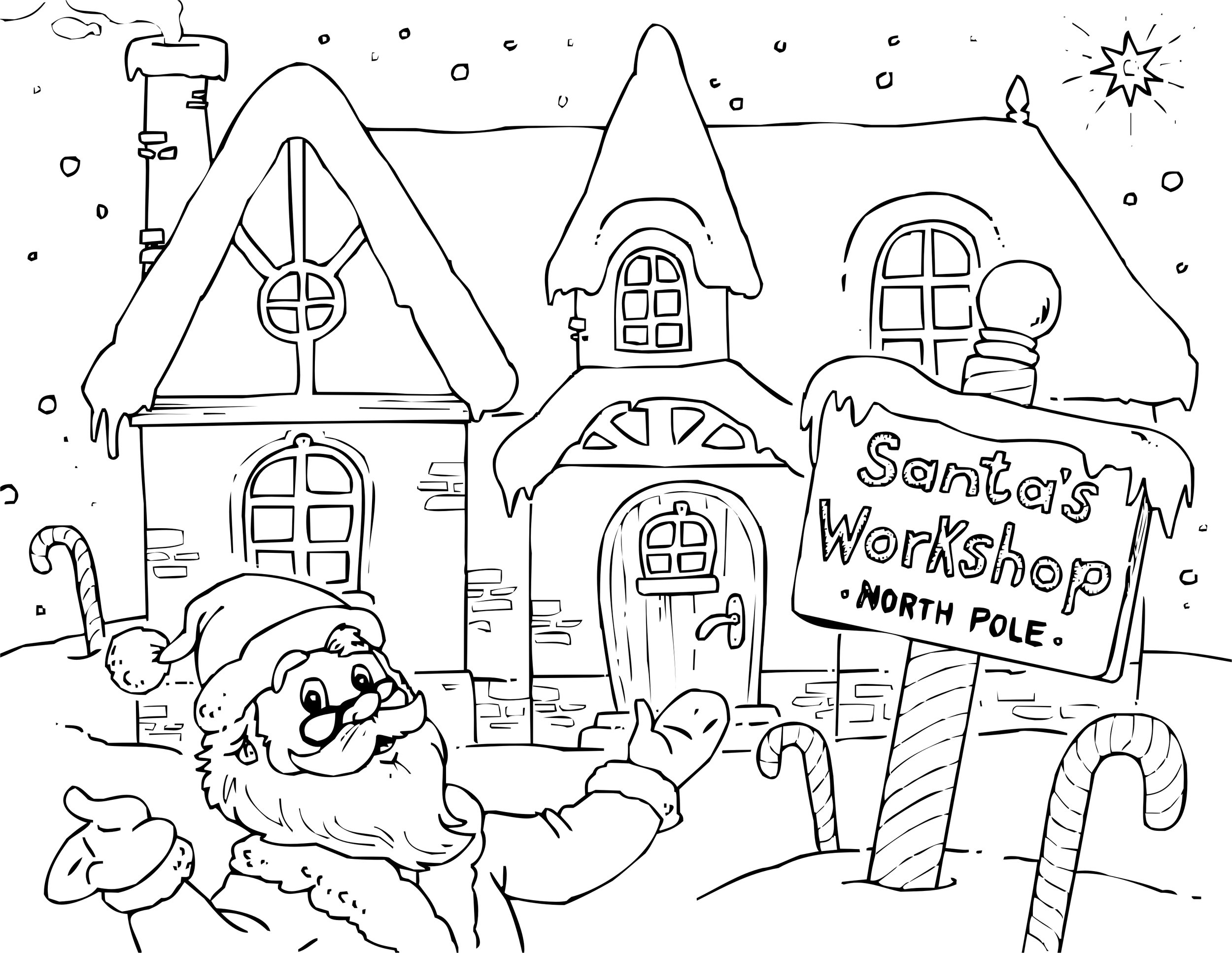  Free Santa s Workshop Coloring Pages Elf Application Printable Sew Cute Patterns