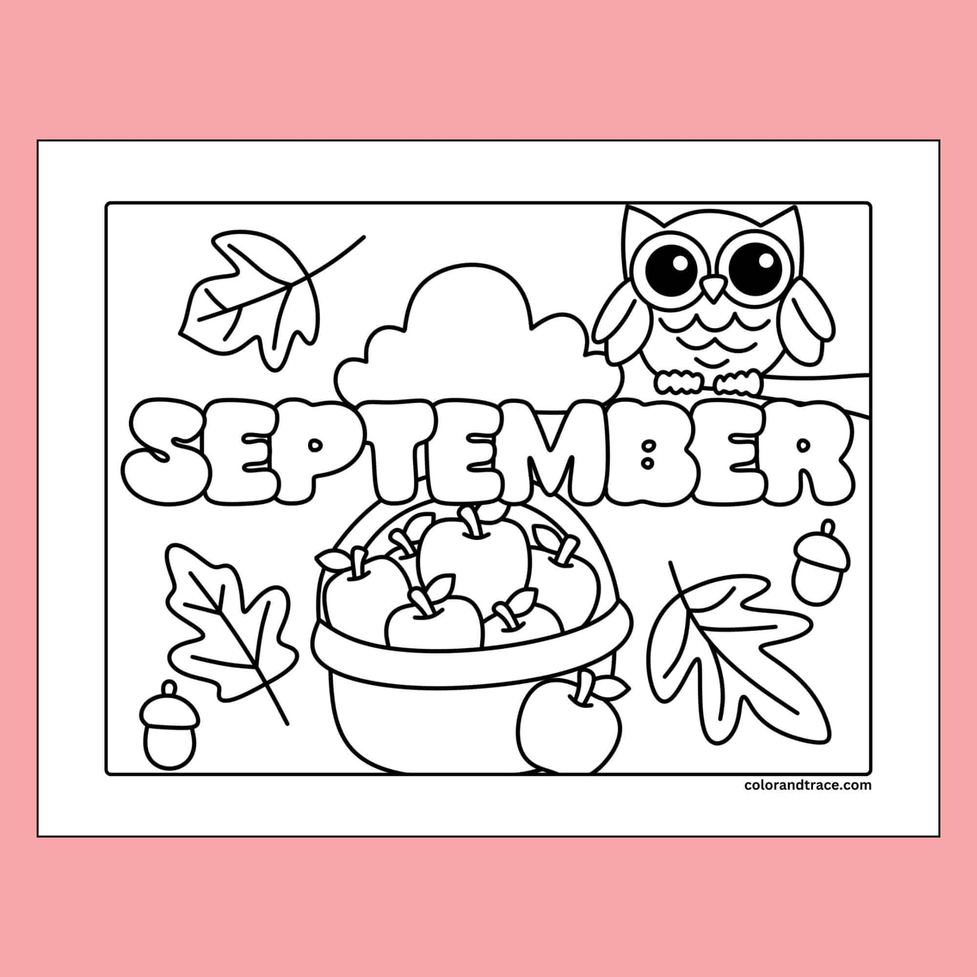 Free Printable September Coloring Pages