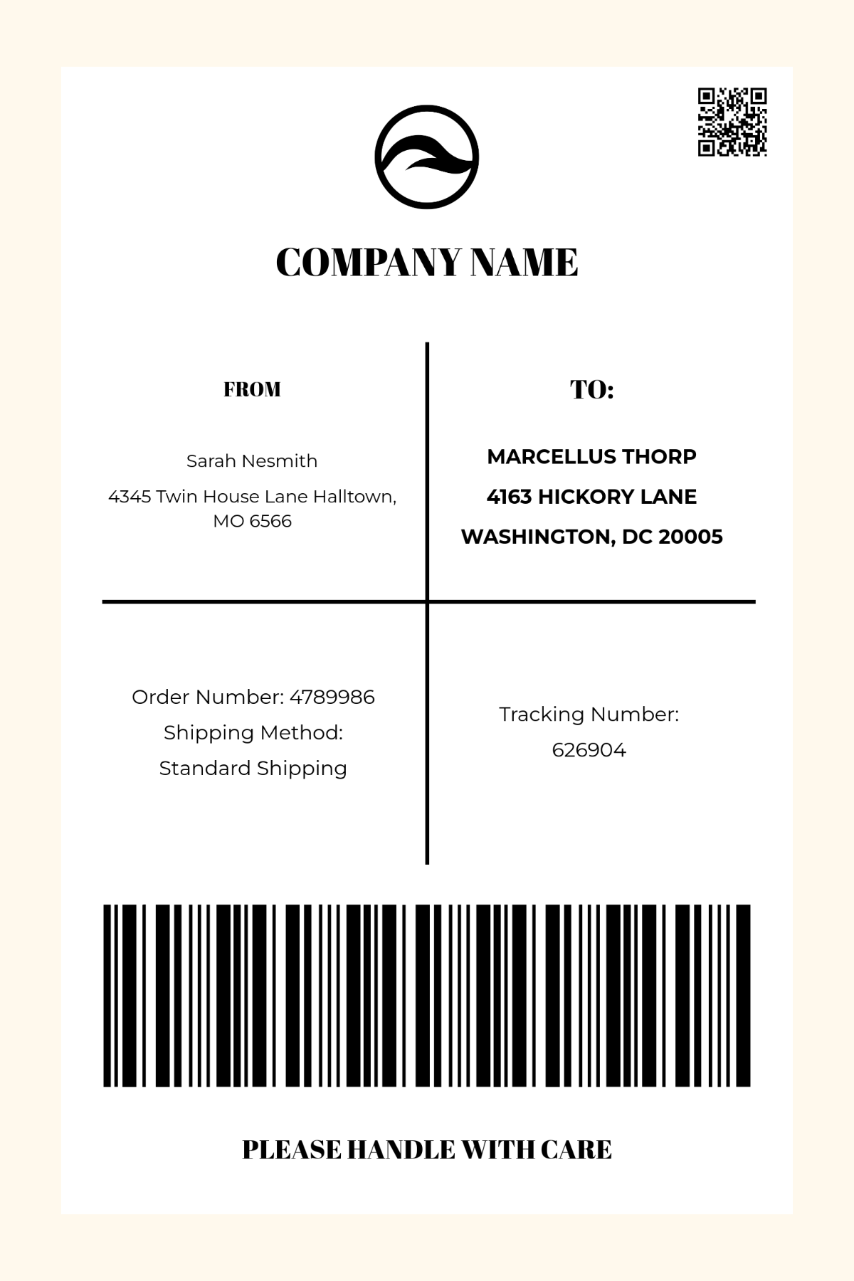 Free Printable Heavy Package Sticker Template
