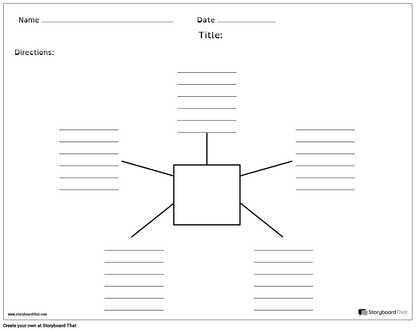 Free Spider Map Graphic Organizer Templates Online Maker