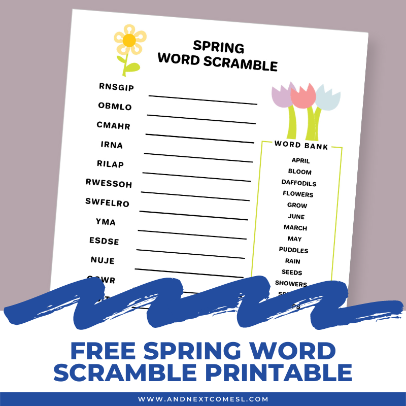Free Word Scramble Maker Printable