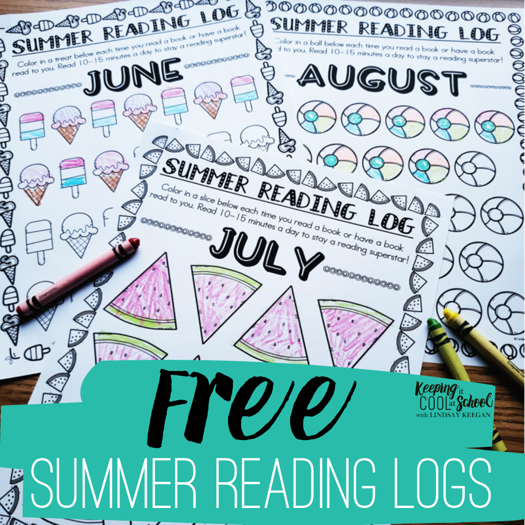 FREE Summer Reading Logs Keeping It Cool At School