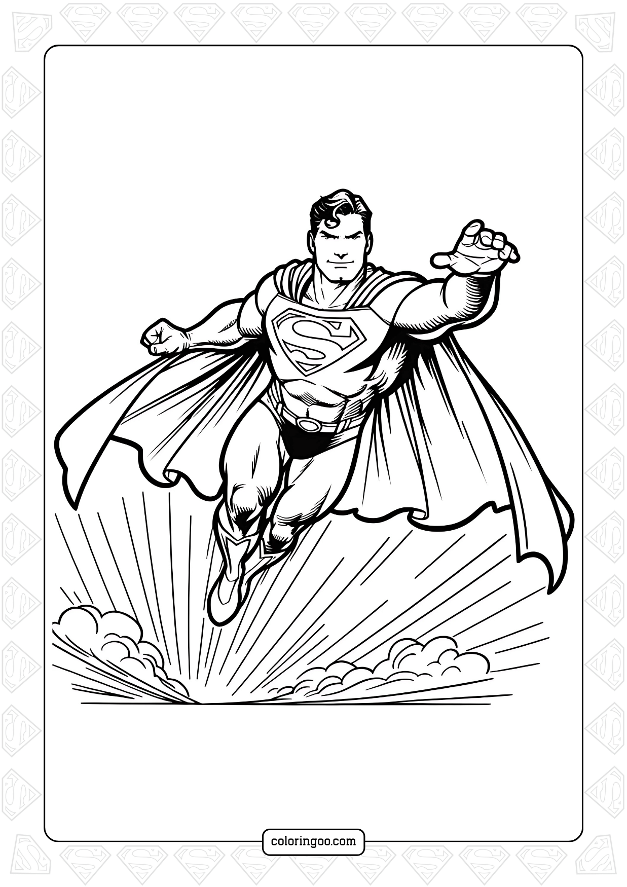 Free Superman Coloring Pages