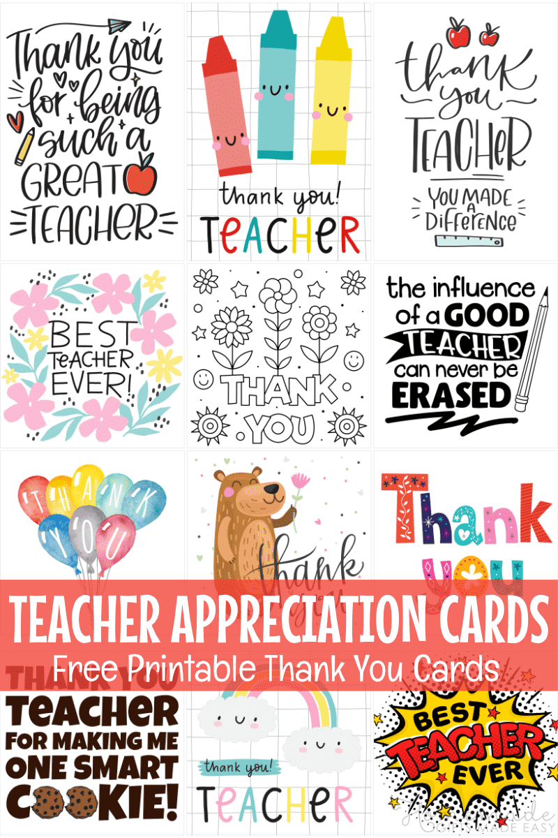 Free Teacher Appreciation Cards U0026 Thank You Cards For Teachers 2025