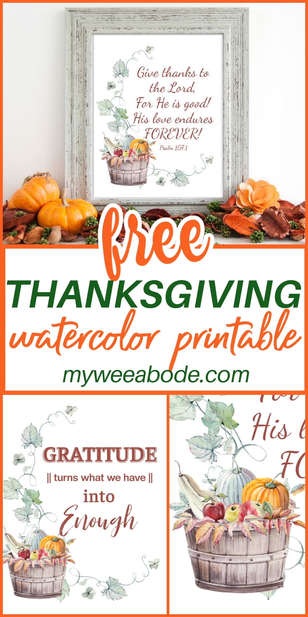 Free Thanksgiving Printable Two Ways 