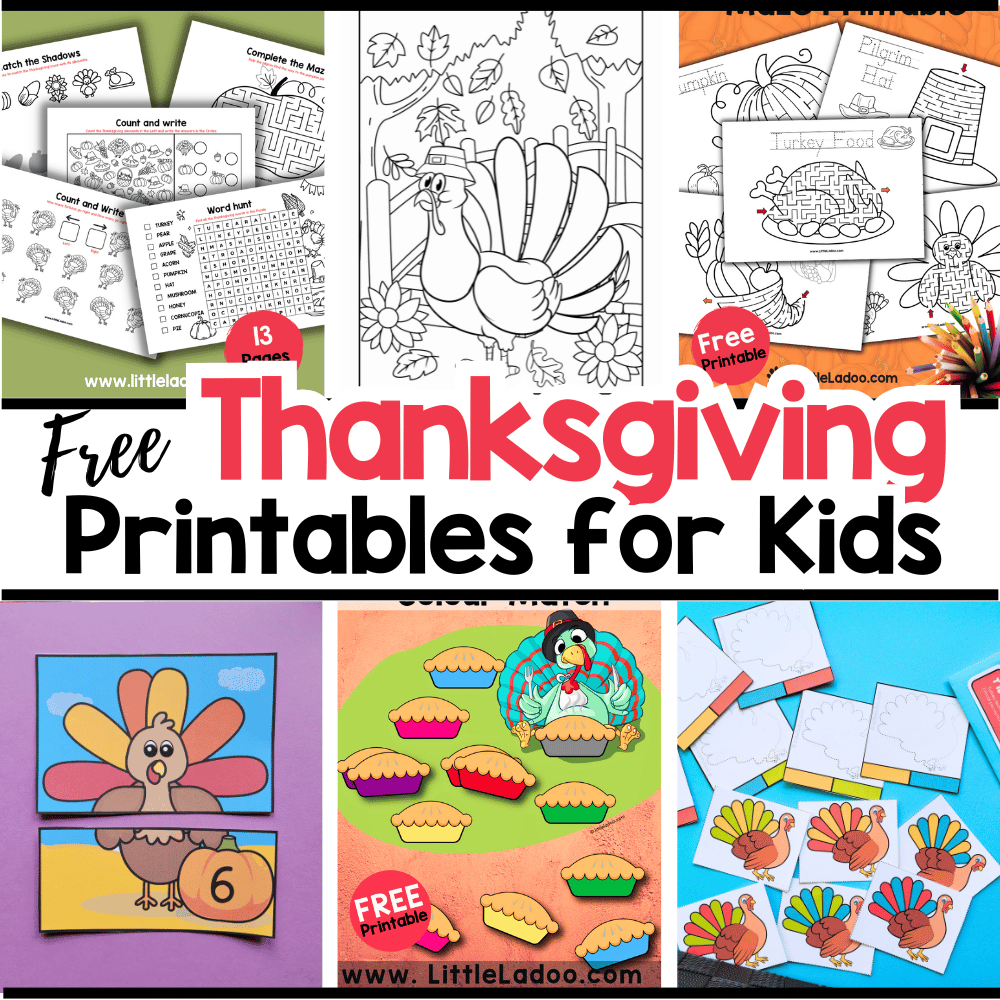 Free Thanksgiving Printables For Kids