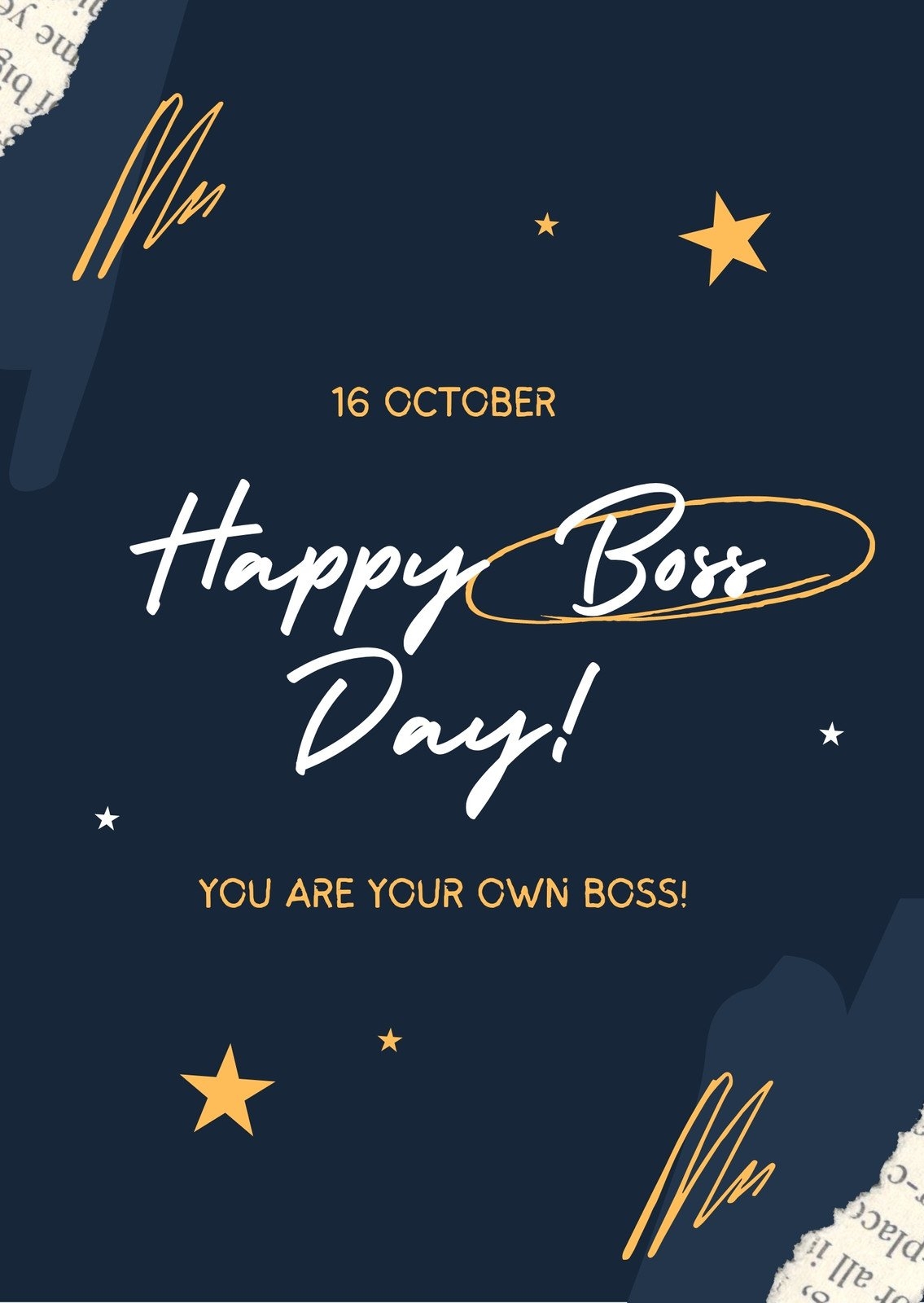 Free To Customize And Print Boss Day Card Templates Canva