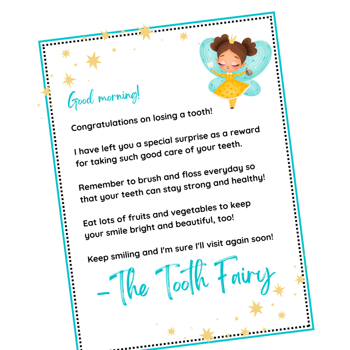 Free Tooth Fairy Printables
