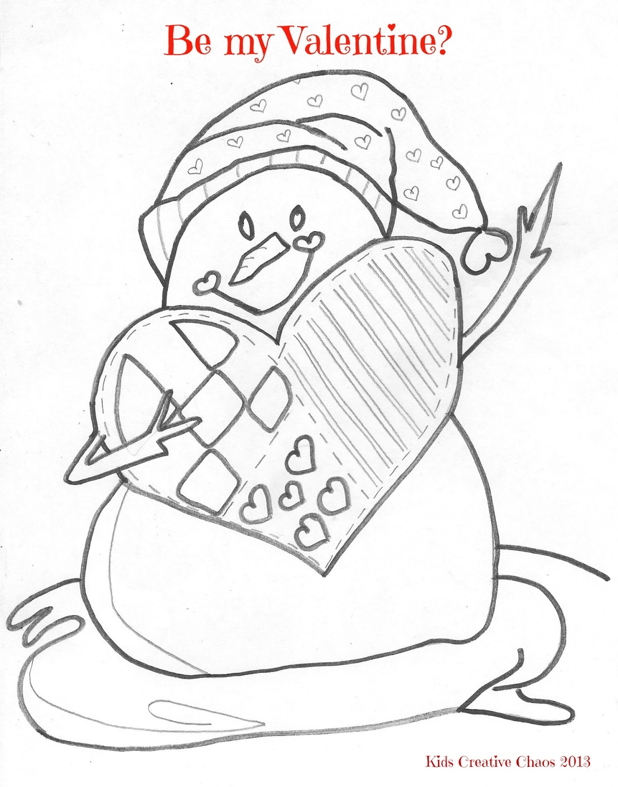 Free Printable Kids Valentines Coloring Pages