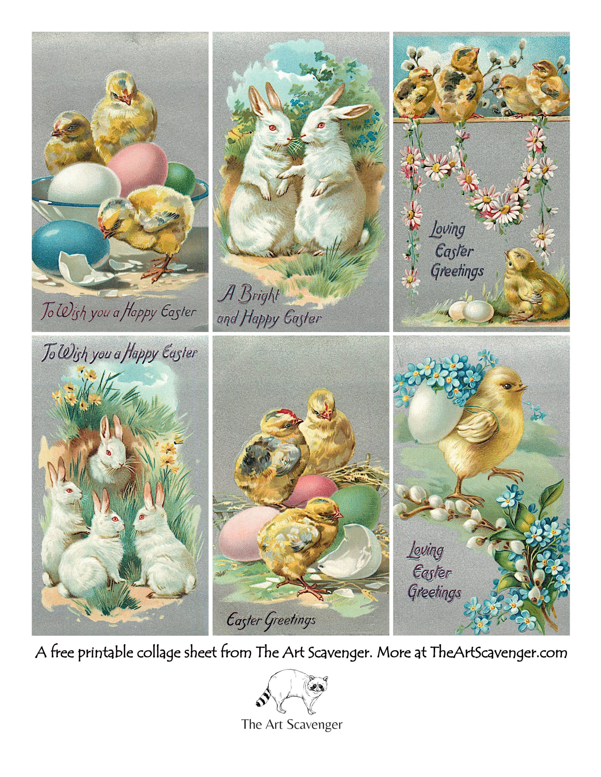 Free Vintage Easter Postcard Ephemera The Art Scavenger