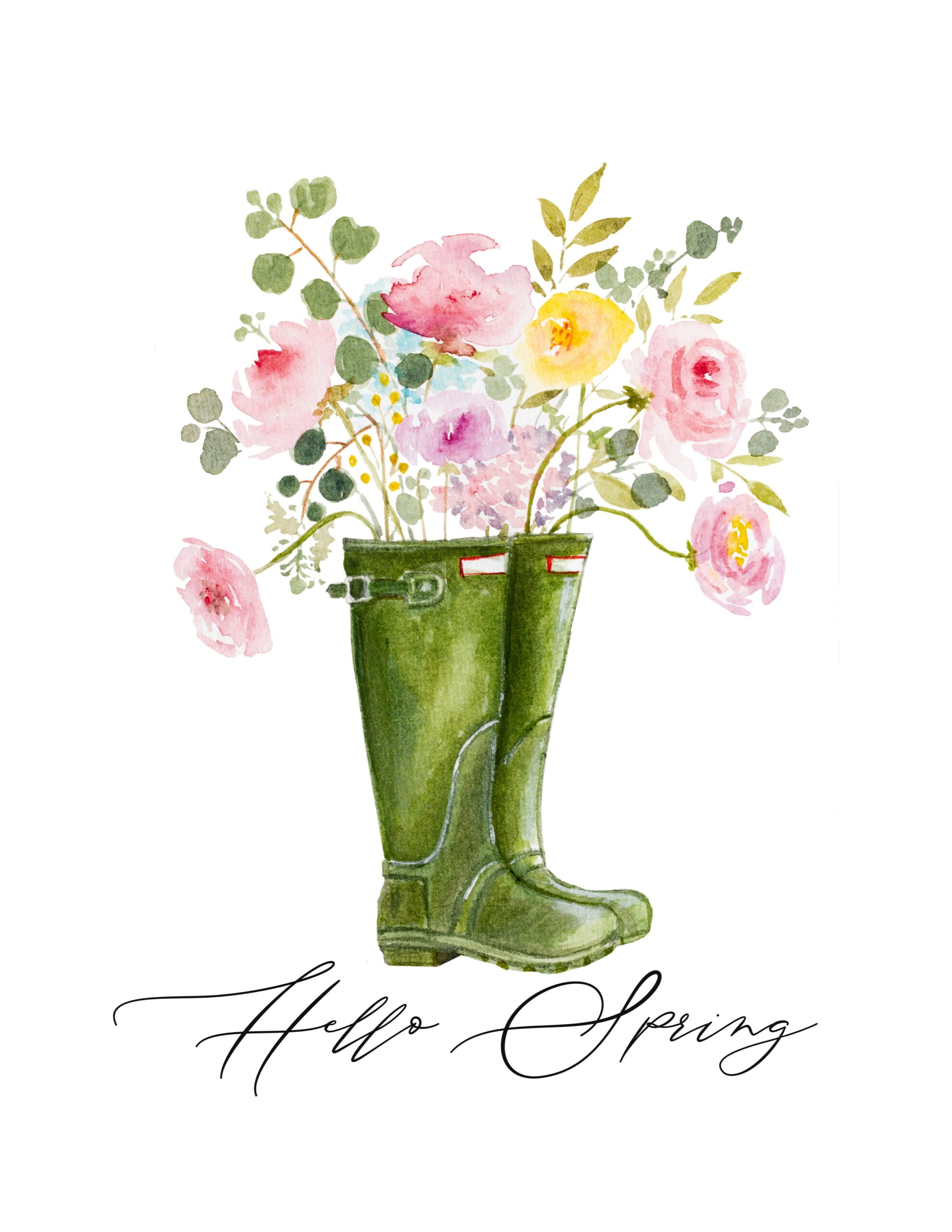 Free Watercolor Spring Printable
